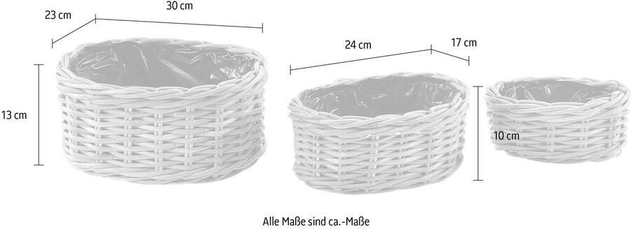 Locker Sierpot Plantenmand (3 stuks)