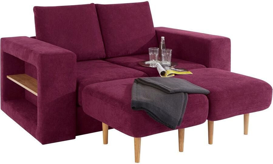 LOOKS BY WOLFGANG JOOP 2-zitsbank Looksvb Aan te passen bank: de bank wordt een bank met 2 hockers met kastfunctie - Foto 9