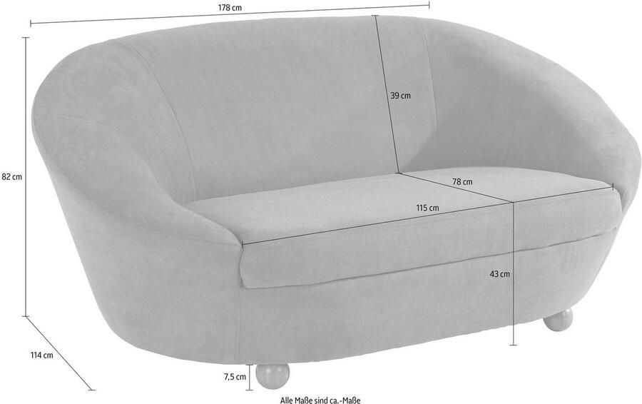 LOOKS BY WOLFGANG JOOP Bank LooksIV Ronde bank in vele frisse kleuren ter keuze