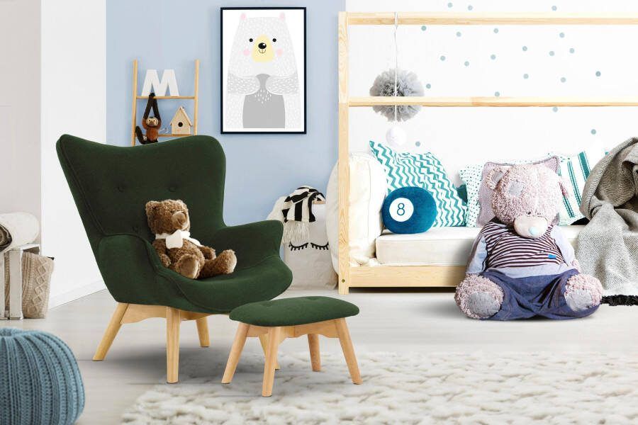 Home affaire Fauteuil Duca mini in een kleine versie voor kinderen - Foto 3