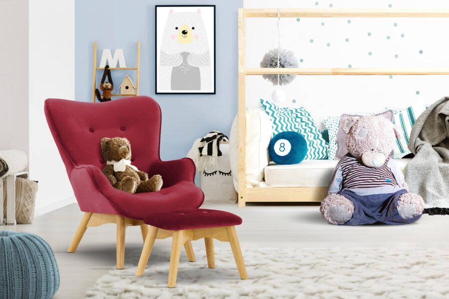 Home affaire Fauteuil Duca mini in een kleine versie voor kinderen
