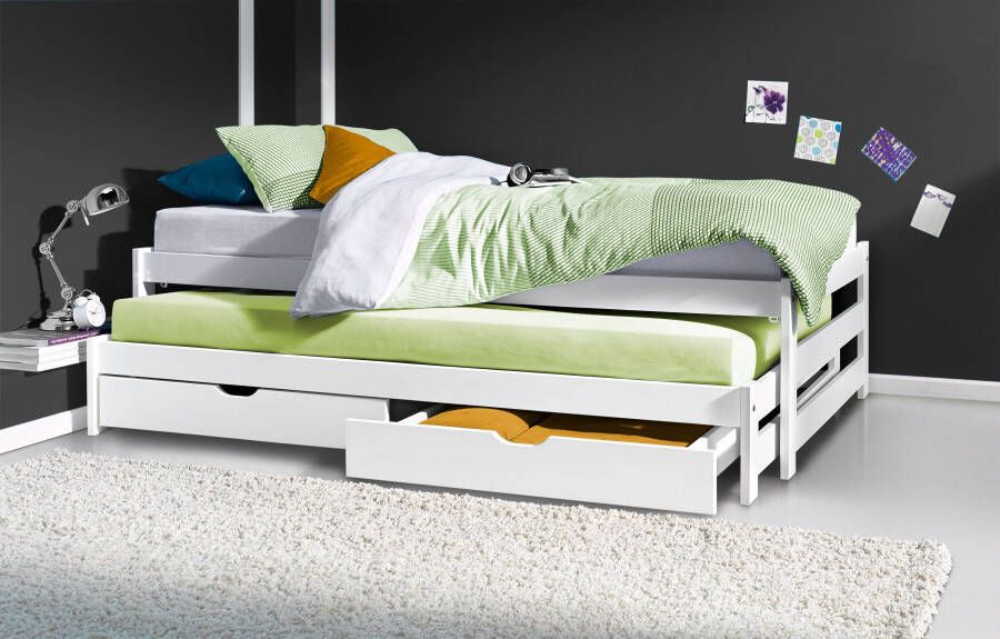 Lüttenhütt Functioneel ledikant "TORGNY" met 2 lades met twee slaapplaatsen - Foto 12