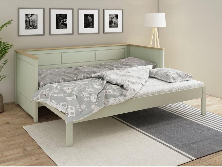 Lüttenhütt Functioneel ledikant " ERIK " TOPSELLER! Dagbed Gastbed Kinderbed Massief hout (Vuren) - Foto 3