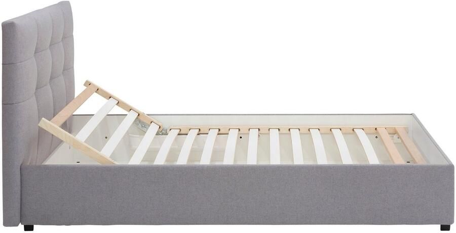 Lüttenhütt Gestoffeerd bed Endres met bedkist naar keuze zonder matras lattenbodem of incl. matras - Foto 11