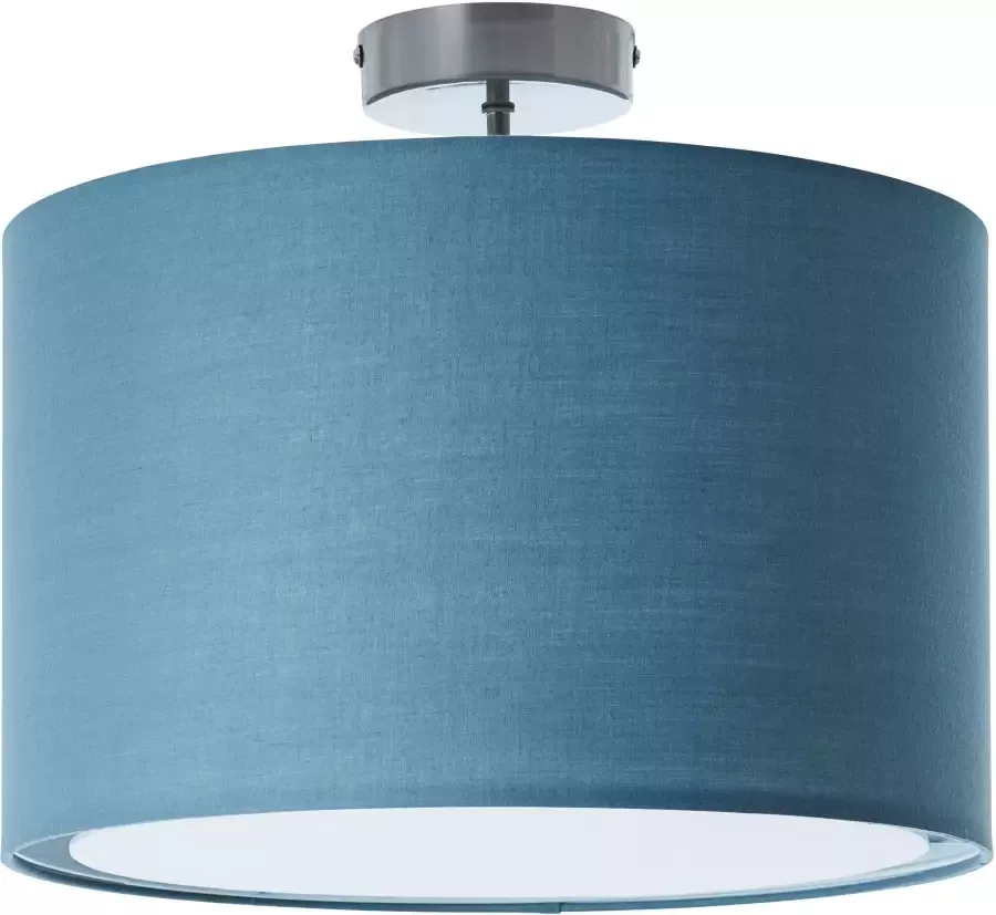 Lüttenhütt Plafondlamp Lüchte Plafondlamp met stof scherm lichtgrijs ø 40 cm hoogte 32 cm