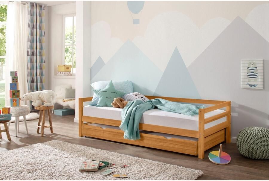 Lüttenhütt Slaapbank Alpi met lade van grenenhout totale breedte 103 cm kinderbed (1 stuk) - Foto 3