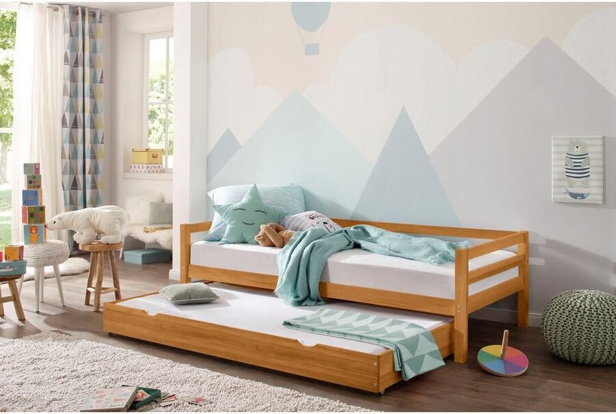 Lüttenhütt Slaapbank Alpi met lade van grenenhout totale breedte 103 cm kinderbed (1 stuk) - Foto 4