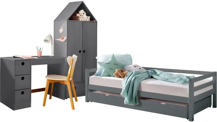 Lüttenhütt Slaapbank Alpi met lade van grenenhout totale breedte 103 cm kinderbed (1 stuk) - Foto 4