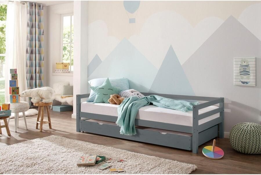 Lüttenhütt Slaapbank Alpi met lade van grenenhout totale breedte 103 cm kinderbed (1 stuk) - Foto 2