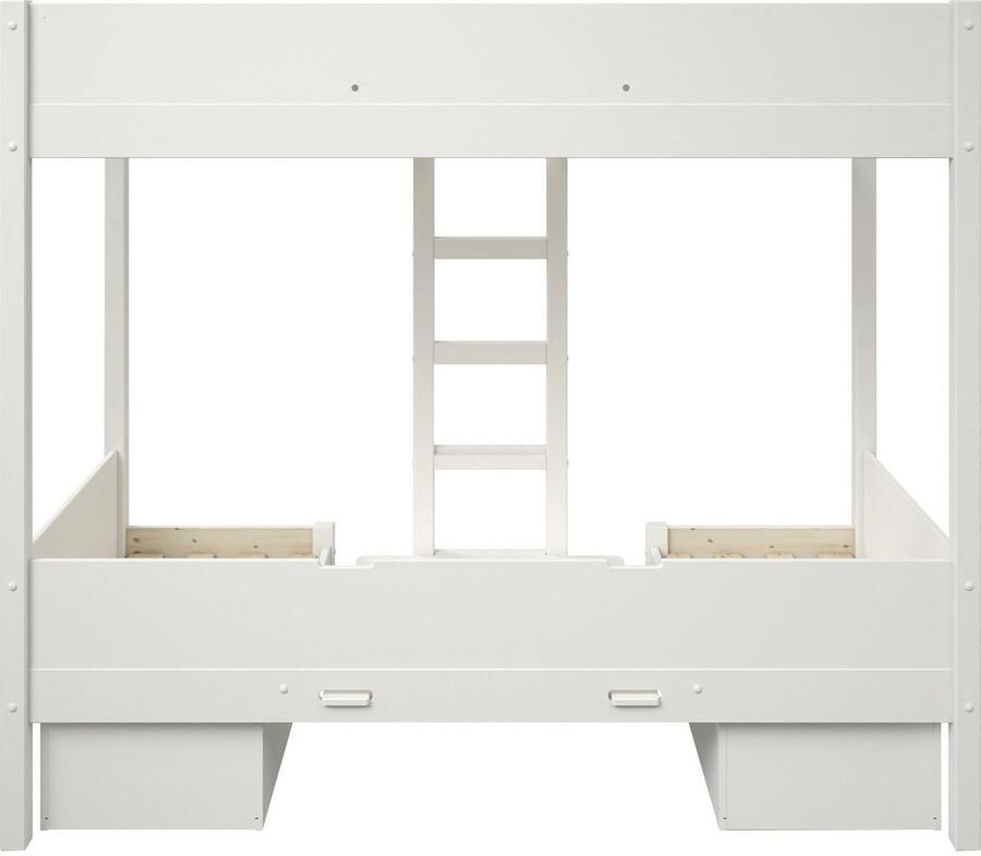 Lüttenhütt Stapelbed Stapelhoog "TIPO" topverkoper! Inclusief onderlagen 90x200cm veel opbergruimte massief hout inclusief tafel 2 laden 2 slaapplaatsen - Foto 9