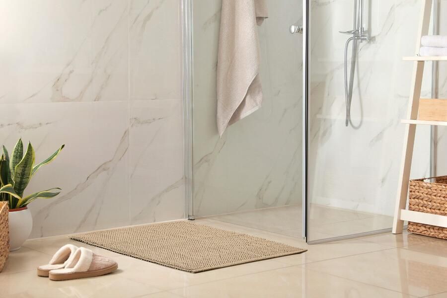 LUXOR living Badmat Atlanta 50x80 cm Badmat douchemat effen kleuren sterk absorberend (1 stuk)