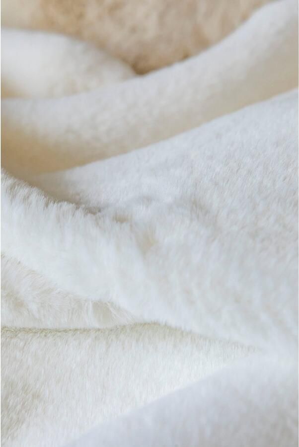 LUXOR living Deken Novara bankdeken 130x180 cm Kunstbont konijnenbont-gevoel bijzonder zacht wasbaar - Foto 3