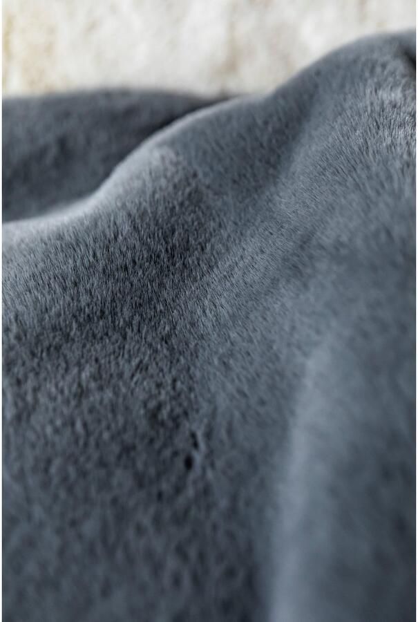 LUXOR living Deken Novara bankdeken 130x180 cm Kunstbont konijnenbont-gevoel bijzonder zacht wasbaar - Foto 2