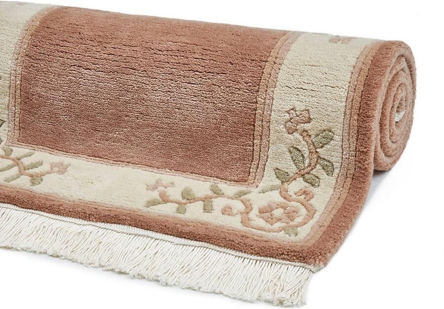 LUXOR living Wollen kleed Giza 100% wol handgeknoopt met bies en franjes