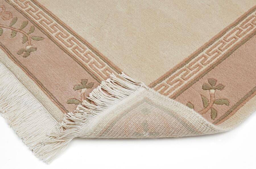 LUXOR living Wollen kleed Giza 100% wol handgeknoopt met bies en franjes - Foto 8