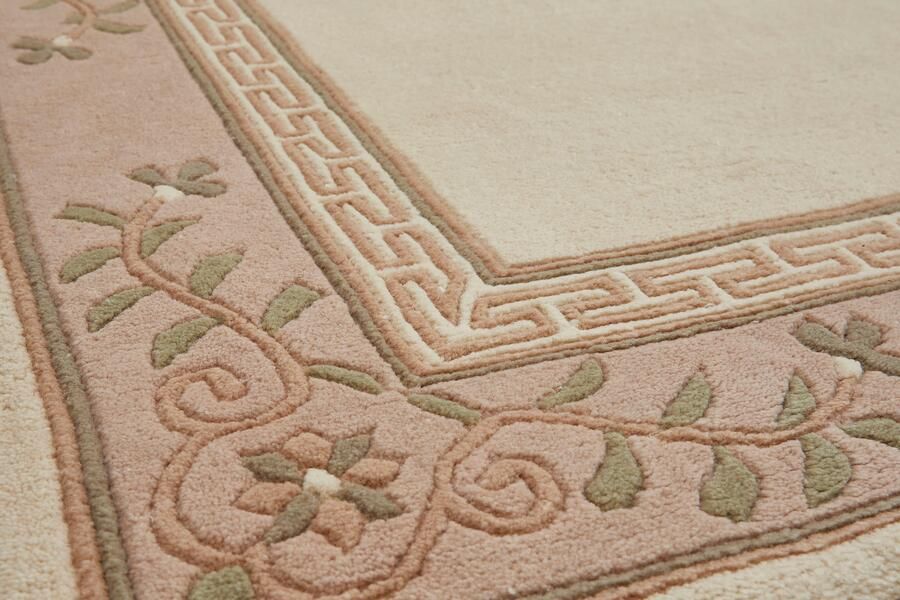 LUXOR living Wollen kleed Giza 100% wol handgeknoopt met bies en franjes - Foto 6