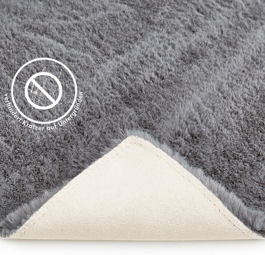 LUXOR living Stoelkussen Zitkussen Calais Kunstbont vierkant of rond verkrijgbaar zeer zacht ook als 4-pack - Foto 4