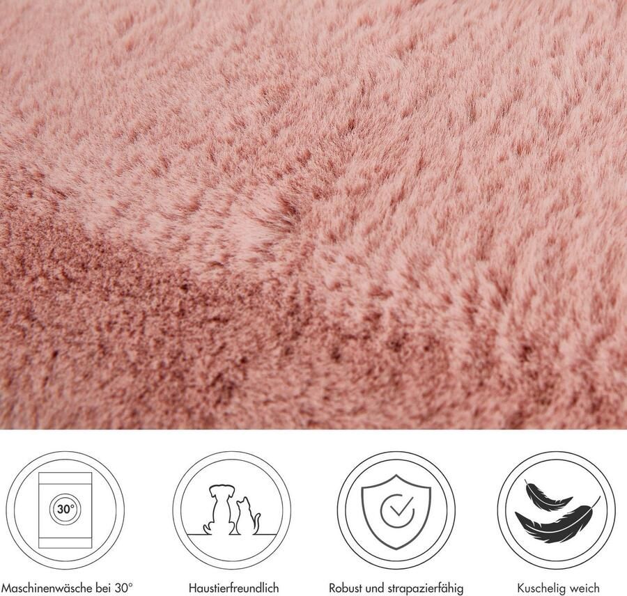 LUXOR living Stoelkussen Zitkussen Calais Kunstbont vierkant of rond verkrijgbaar zeer zacht ook als 4-pack - Foto 5