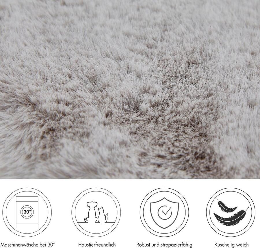 LUXOR living Stoelkussen Zitkussen Calais Kunstbont vierkant of rond verkrijgbaar zeer zacht ook als 4-pack - Foto 7