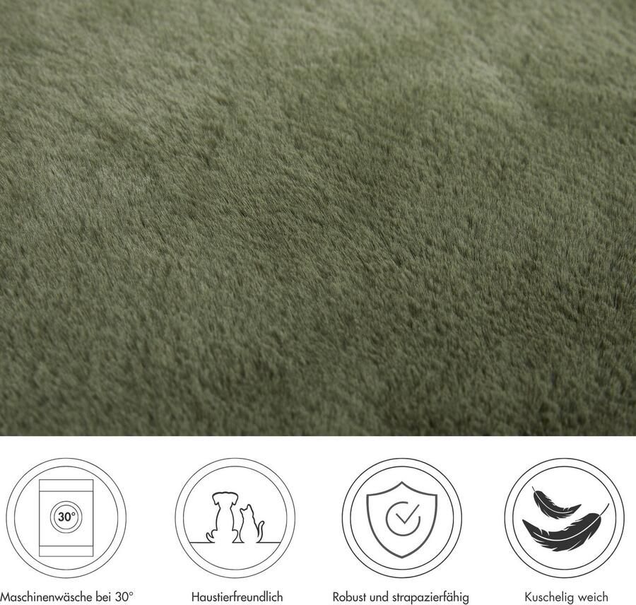 LUXOR living Stoelkussen Zitkussen Calais Kunstbont vierkant of rond verkrijgbaar zeer zacht ook als 4-pack - Foto 6