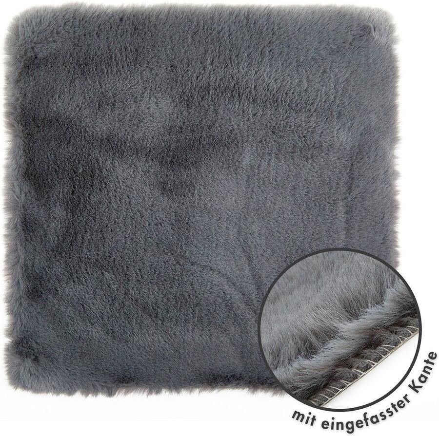 LUXOR living Stoelkussen Zitkussen Calais Kunstbont vierkant of rond verkrijgbaar zeer zacht ook als 4-pack - Foto 2