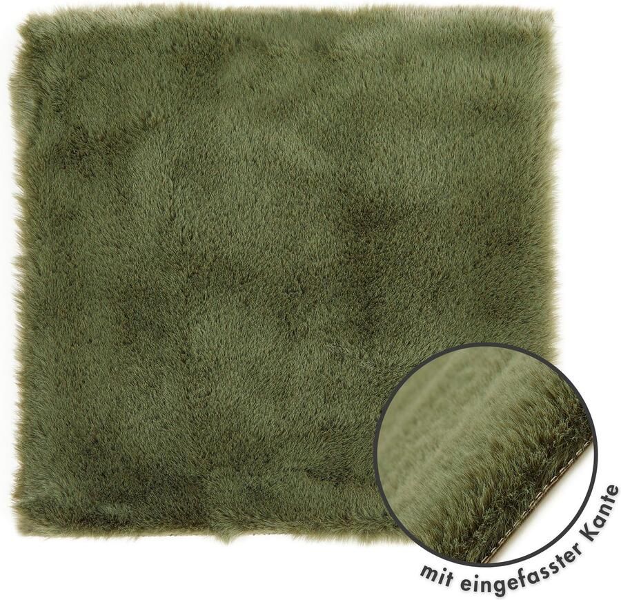 LUXOR living Stoelkussen Zitkussen Calais Kunstbont vierkant of rond verkrijgbaar zeer zacht ook als 4-pack - Foto 3