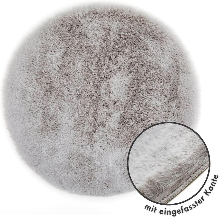 LUXOR living Stoelkussen Zitkussen Calais Kunstbont vierkant of rond verkrijgbaar zeer zacht ook als 4-pack - Foto 4