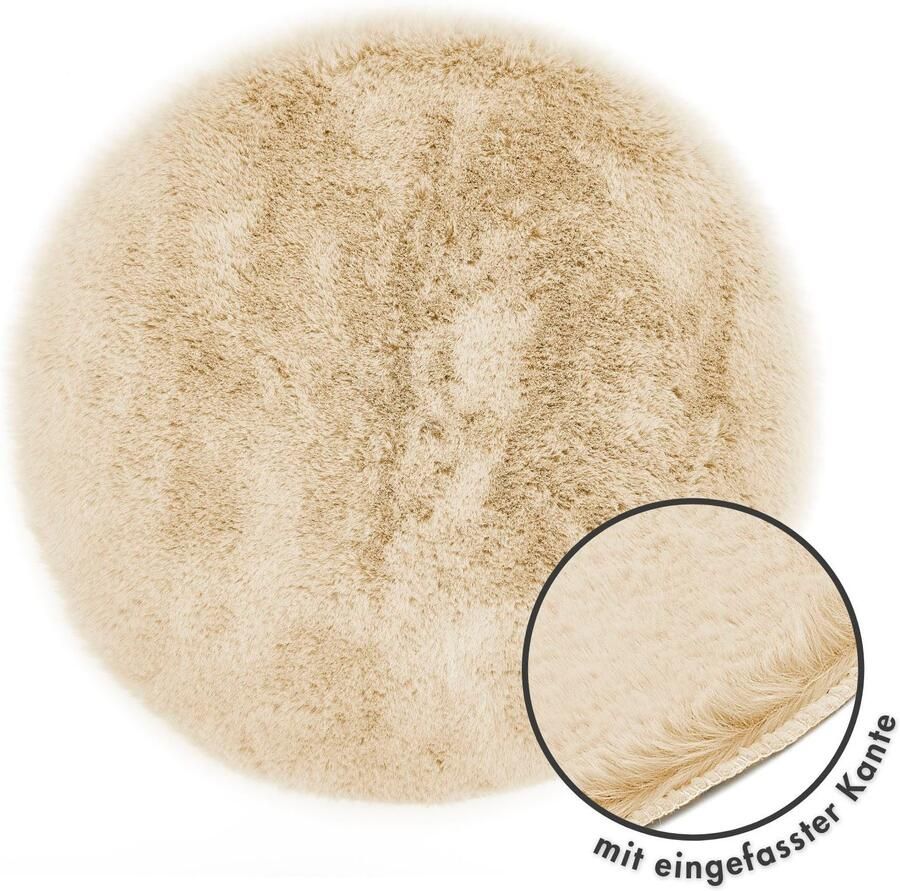 LUXOR living Stoelkussen Zitkussen Calais Kunstbont vierkant of rond verkrijgbaar zeer zacht ook als 4-pack - Foto 3