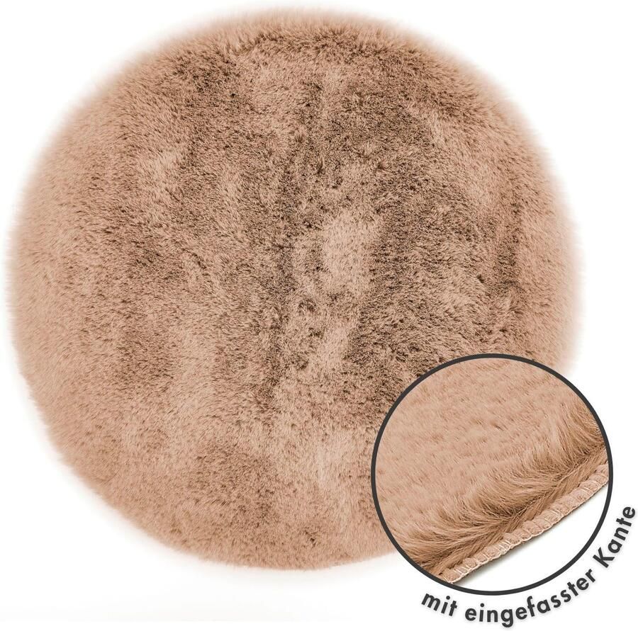 LUXOR living Stoelkussen Zitkussen Calais Kunstbont vierkant of rond verkrijgbaar zeer zacht ook als 4-pack - Foto 3