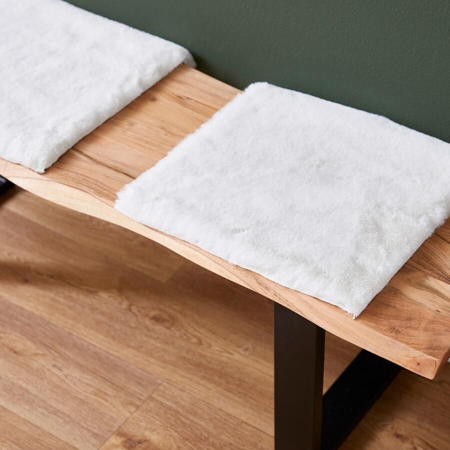 LUXOR living Stoelkussen Zitkussen Calais Kunstbont vierkant of rond verkrijgbaar zeer zacht ook als 4-pack