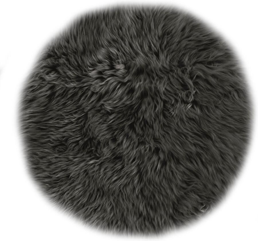 LUXOR living Stoelkussen Zitkussen lamsvacht Zitkussen rond of hoekig echte lamsvacht ook als set van 4 - Foto 5