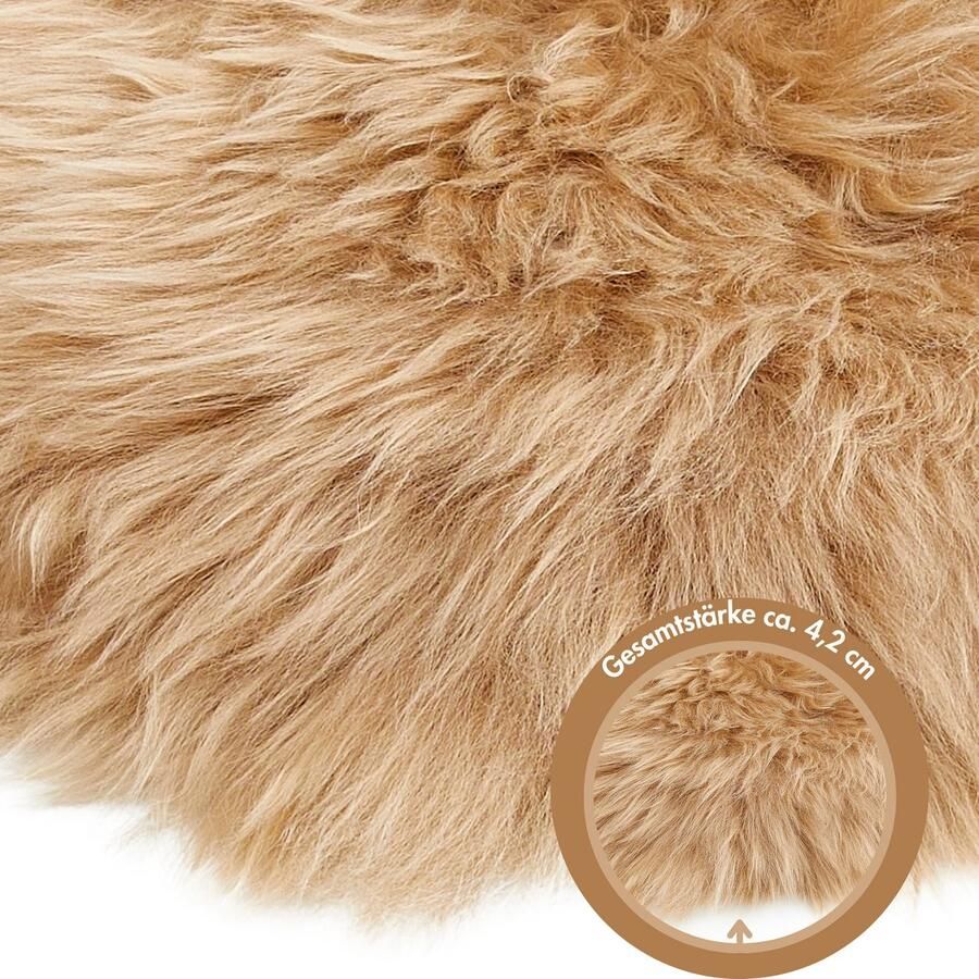 LUXOR living Stoelkussen Zitkussen lamsvacht Zitkussen rond of hoekig echte lamsvacht ook als set van 4