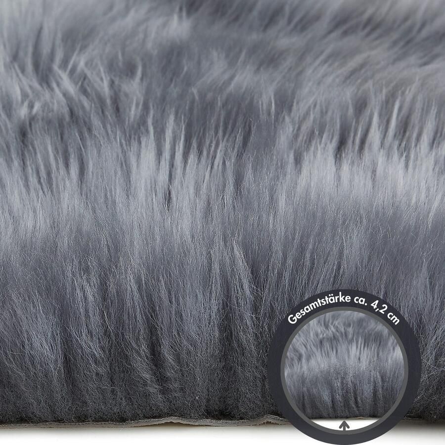 LUXOR living Stoelkussen Zitkussen lamsvacht Zitkussen rond of hoekig echte lamsvacht ook als set van 4