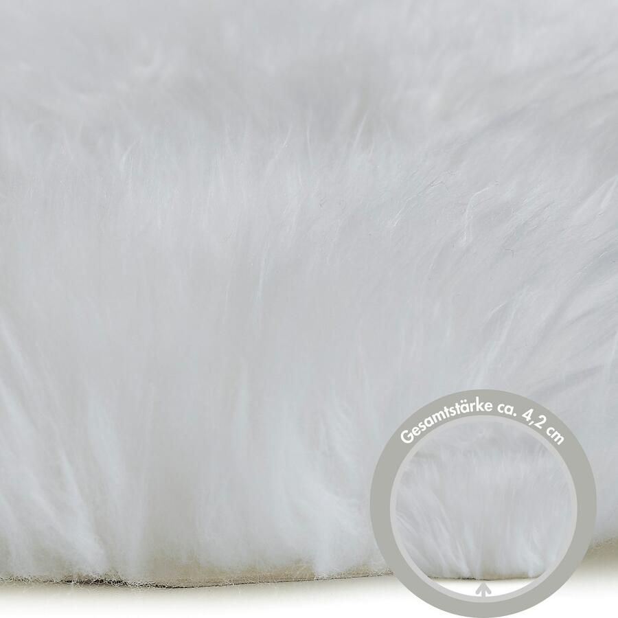 LUXOR living Stoelkussen Zitkussen lamsvacht Zitkussen rond of hoekig echte lamsvacht ook als set van 4