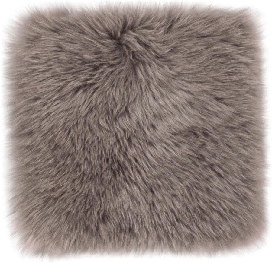 LUXOR living Stoelkussen Zitkussen lamsvacht Zitkussen rond of hoekig echte lamsvacht ook als set van 4 - Foto 5