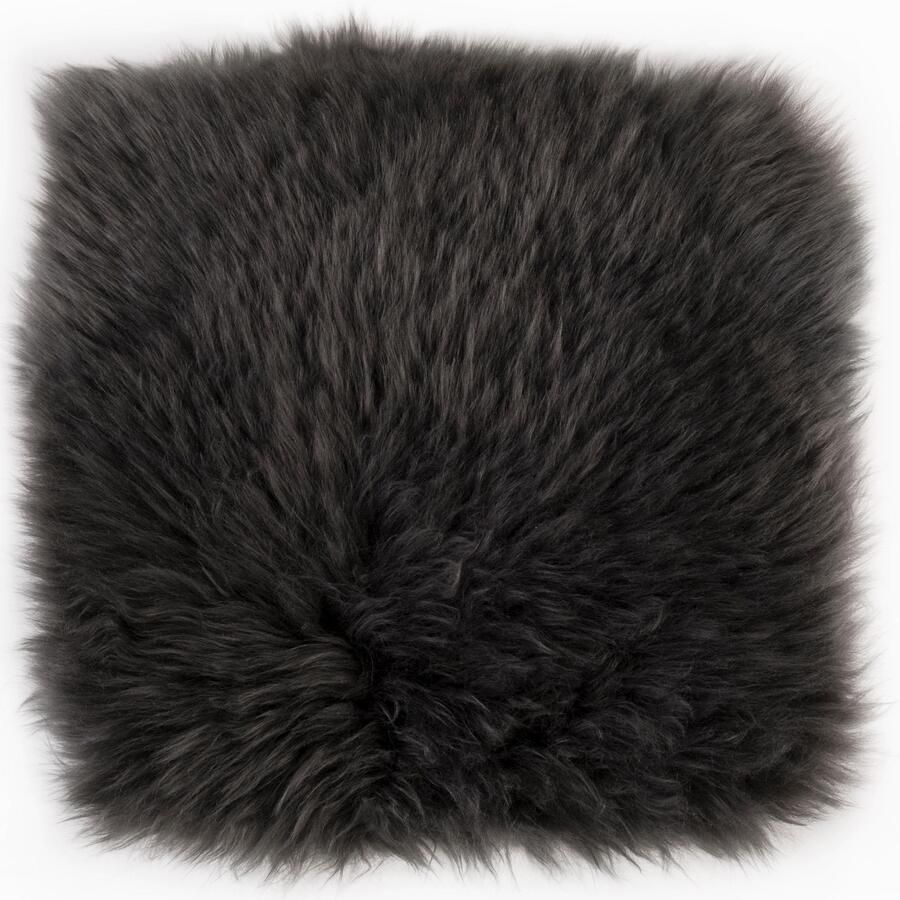 LUXOR living Stoelkussen Zitkussen lamsvacht Zitkussen rond of hoekig echte lamsvacht ook als set van 4 - Foto 6