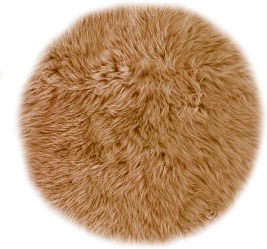 LUXOR living Stoelkussen Zitkussen lamsvacht Zitkussen rond of hoekig echte lamsvacht ook als set van 4 - Foto 4