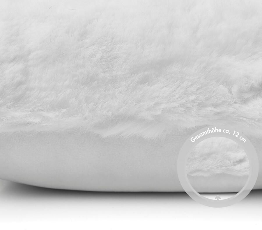 LUXOR living Vachtkussen Sierkussen Novara Imitatiebont vierkant 40x40 cm zeer zacht met vulling woonkamer (1 stuk) - Foto 5