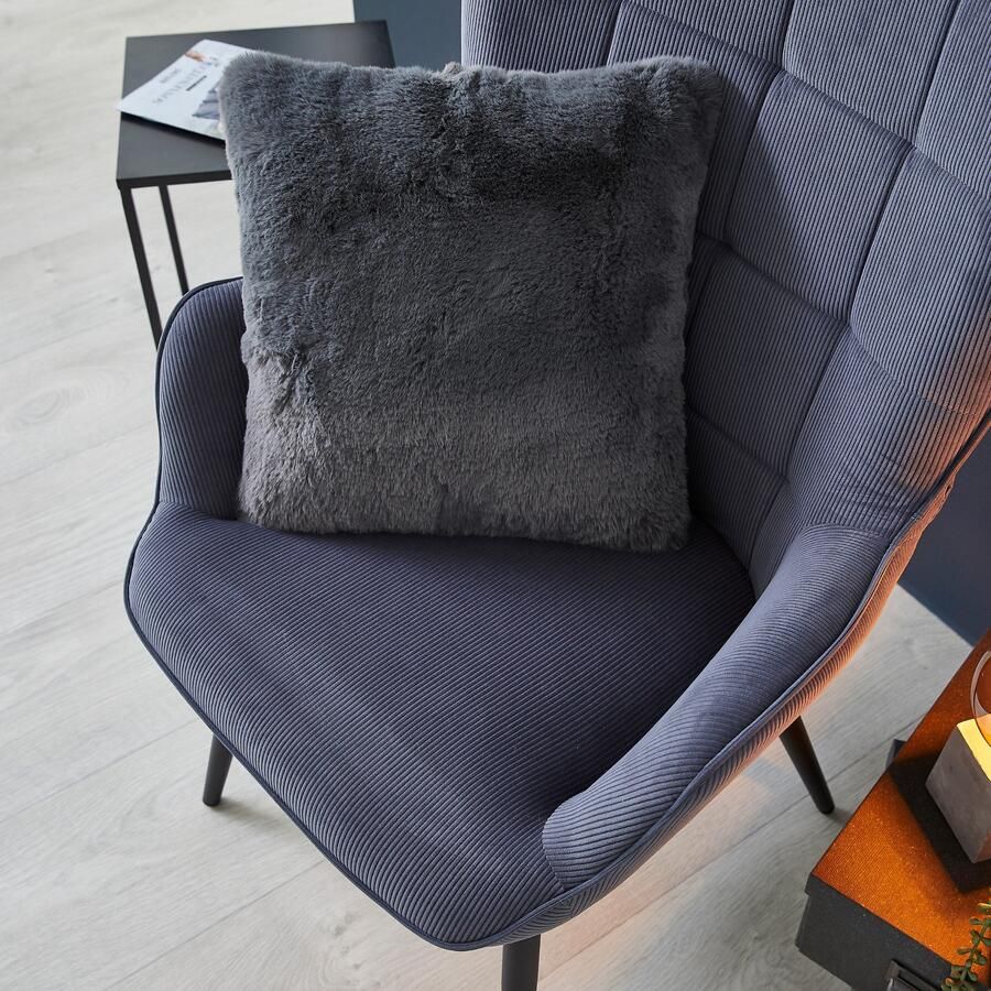 LUXOR living Vachtkussen Sierkussen Novara Imitatiebont vierkant 40x40 cm zeer zacht met vulling woonkamer (1 stuk) - Foto 7