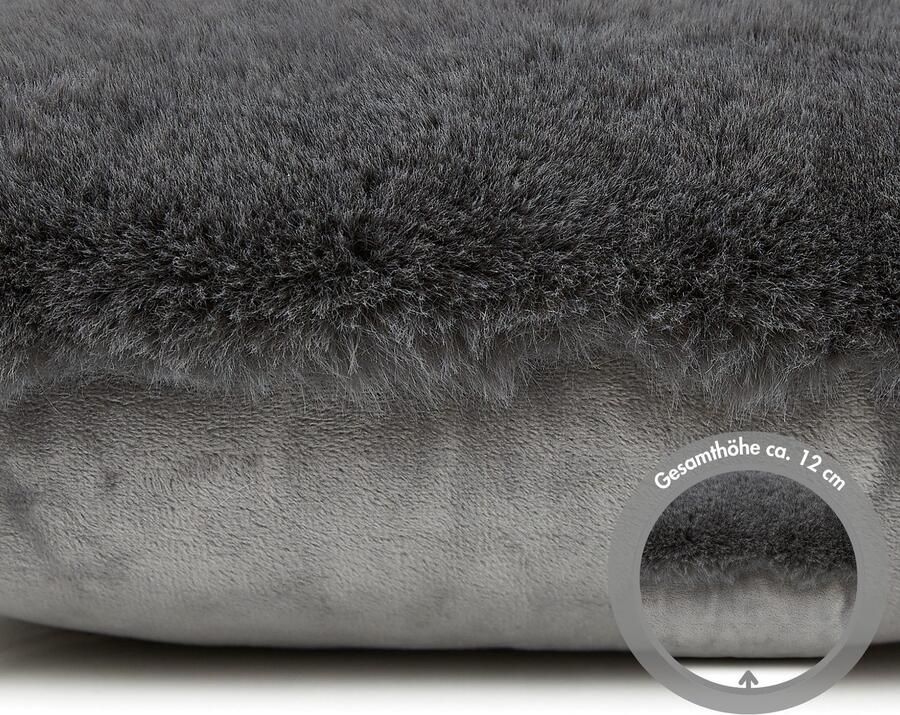 LUXOR living Vachtkussen Sierkussen Novara Imitatiebont vierkant 40x40 cm zeer zacht met vulling woonkamer (1 stuk) - Foto 6