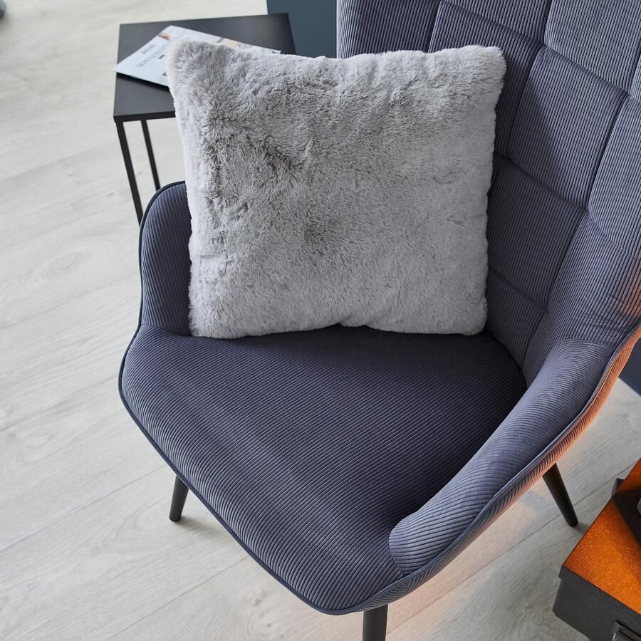 LUXOR living Vachtkussen Sierkussen Novara Imitatiebont vierkant 40x40 cm zeer zacht met vulling woonkamer (1 stuk) - Foto 7