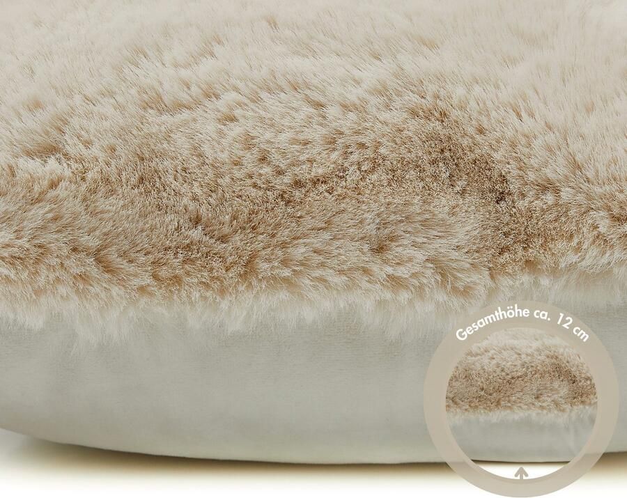 LUXOR living Vachtkussen Sierkussen Novara Imitatiebont vierkant 40x40 cm zeer zacht met vulling woonkamer (1 stuk) - Foto 5