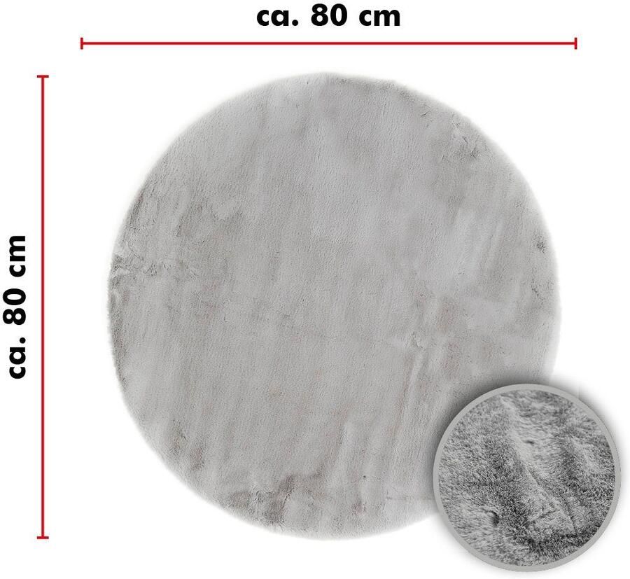 LUXOR living Vachtvloerkleed NOVARA Imitatiebont voelt als konijnenbont bijzonder zachte hoge pool