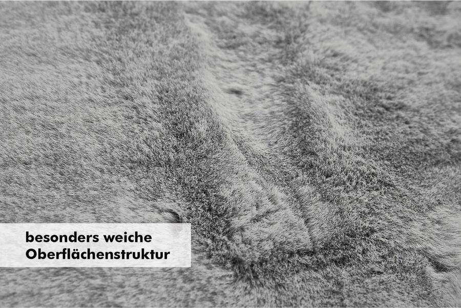 LUXOR living Vachtvloerkleed NOVARA Imitatiebont voelt als konijnenbont bijzonder zachte hoge pool - Foto 6