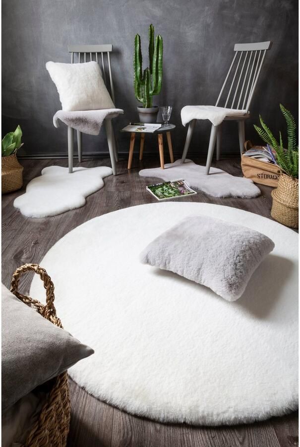 LUXOR living Vachtvloerkleed NOVARA Imitatiebont voelt als konijnenbont bijzonder zachte hoge pool - Foto 4