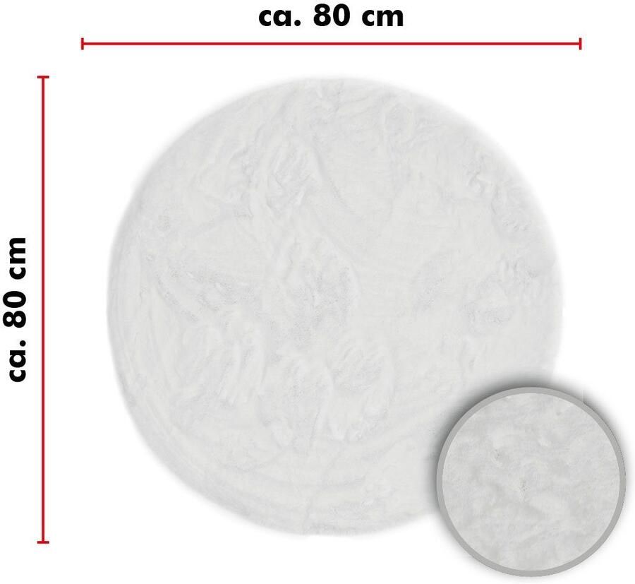 LUXOR living Vachtvloerkleed NOVARA Imitatiebont voelt als konijnenbont bijzonder zachte hoge pool