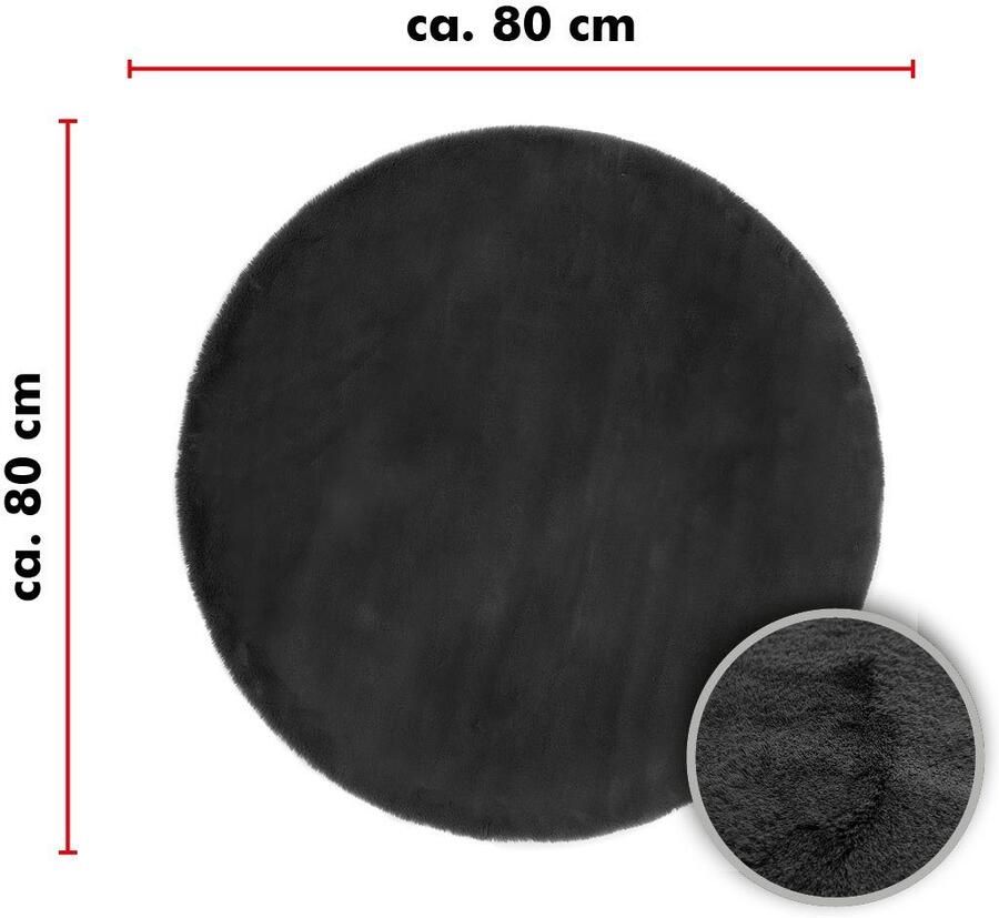 LUXOR living Vachtvloerkleed NOVARA Imitatiebont voelt als konijnenbont bijzonder zachte hoge pool - Foto 1