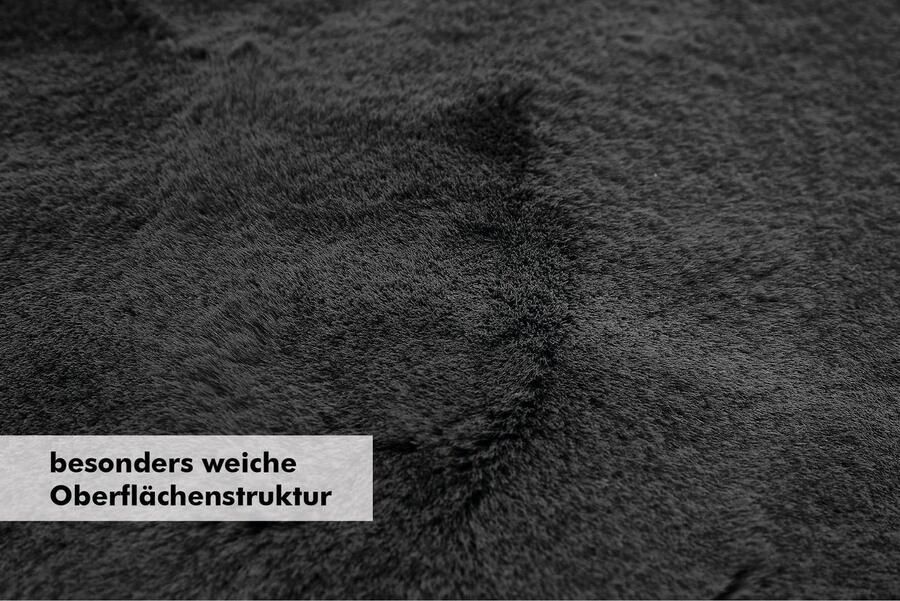 LUXOR living Vachtvloerkleed NOVARA Imitatiebont voelt als konijnenbont bijzonder zachte hoge pool - Foto 4