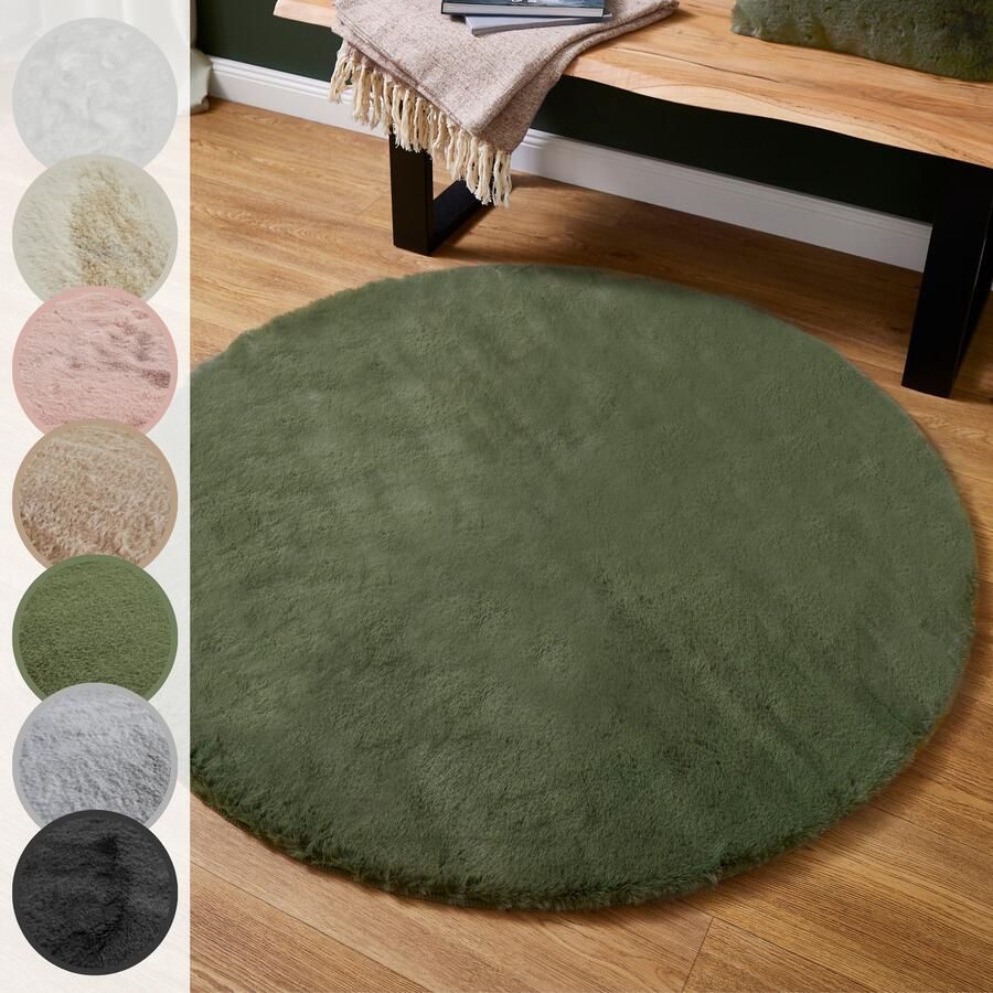 LUXOR living Vachtvloerkleed NOVARA Imitatiebont voelt als konijnenbont bijzonder zachte hoge pool