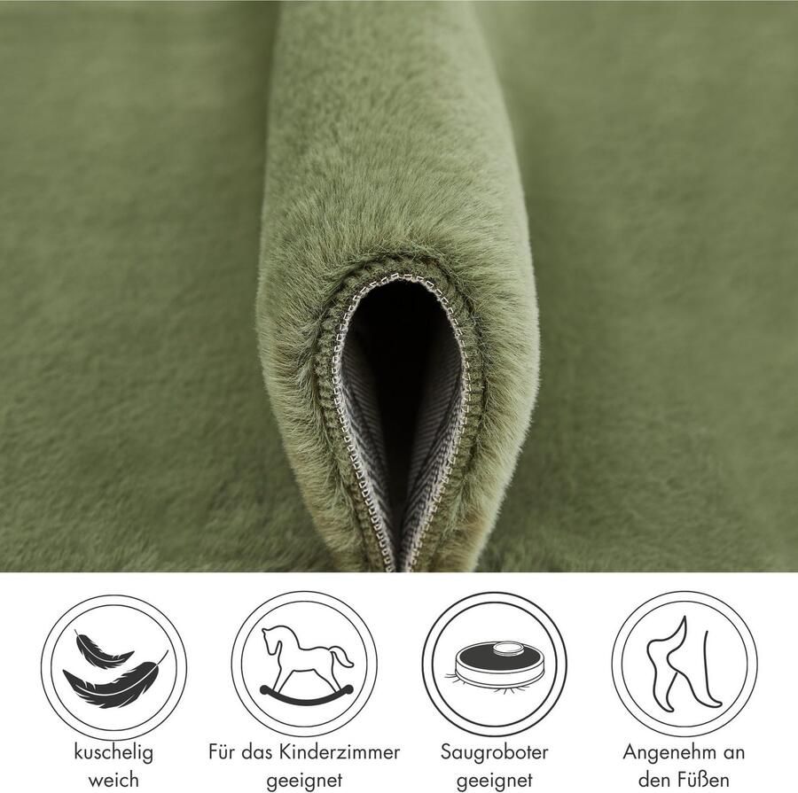 LUXOR living Vachtvloerkleed NOVARA Imitatiebont voelt als konijnenbont bijzonder zachte hoge pool - Foto 3